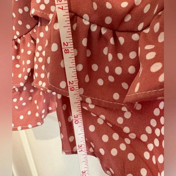 Boohoo Terracotta Polka Dot Dress - Picture 6 of 7